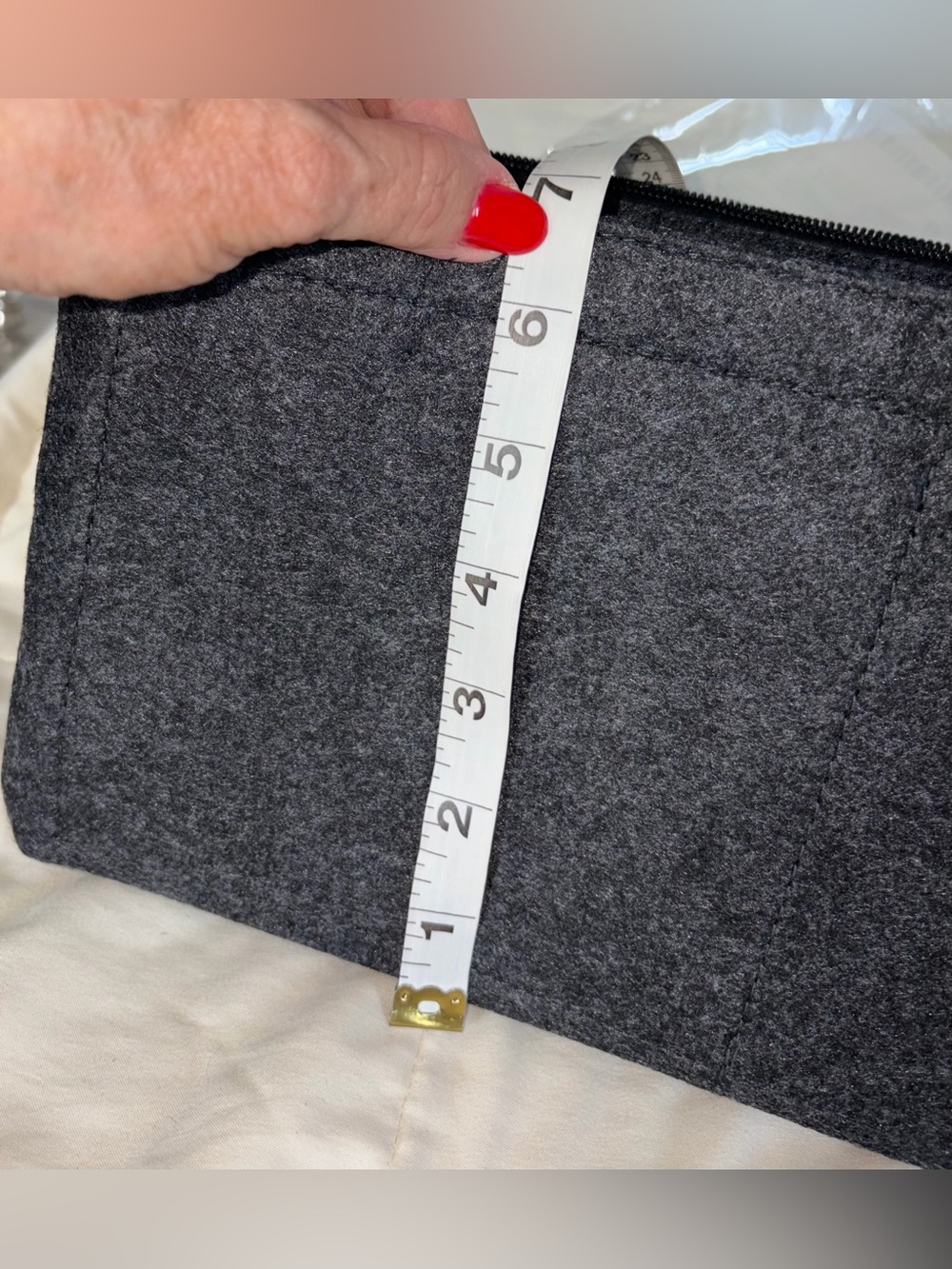 Structured Dark Gray Felt Travel Organizer Insert - Picture 3 of 4